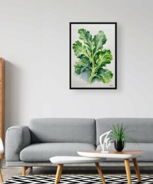 Brussels sprouts Watercolour Botanical Art Print - Brassica Oleracea Minimalist Framed Plant Wall Art 20 Brussels sprouts Watercolour Botanical Art Print - Brassica Oleracea Minimalist Framed Plant Wall Art - Image 7