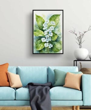 Siberian bugloss (Brunnera Macrophylla) Watercolour Botanical Art Print - Boraginaceae Framed Plant Wall Art 23 Siberian bugloss (Brunnera Macrophylla) Watercolour Botanical Art Print - Boraginaceae Framed Plant Wall Art - Image 10