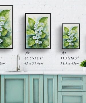 Siberian bugloss (Brunnera Macrophylla) Watercolour Botanical Art Print - Boraginaceae Framed Plant Wall Art 21 Siberian bugloss (Brunnera Macrophylla) Watercolour Botanical Art Print - Boraginaceae Framed Plant Wall Art - Image 8