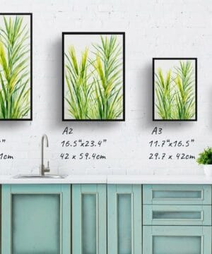 Japanese Sedge Watercolour Botanical Art Print - Carex Oshimensis Everillo Minimalist Framed Plant Wall Art 21 Japanese Sedge Watercolour Botanical Art Print - Carex Oshimensis Everillo Minimalist Framed Plant Wall Art - Image 8