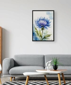 Cornflower Watercolour Botanical Art Print - Centaurea cyanus Blue Boy Framed Plant Wall Art 20 Cornflower Watercolour Botanical Art Print - Centaurea cyanus Blue Boy Framed Plant Wall Art - Image 7
