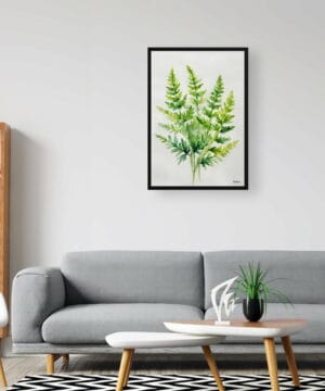 Hairy lip fern (Cheilanthes Lanosa) Watercolour Botanical Art Print - Woolly Fern Minimalist Framed Plant Wall Art 20 Hairy lip fern (Cheilanthes Lanosa) Watercolour Botanical Art Print - Woolly Fern Minimalist Framed Plant Wall Art - Image 7