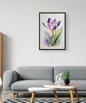 Meadow Saffron Watercolour Botanical Art Print - Crocus Minimalist Framed Plant Wall Art 24 Meadow Saffron Watercolour Botanical Art Print - Crocus Minimalist Framed Plant Wall Art - Image 11