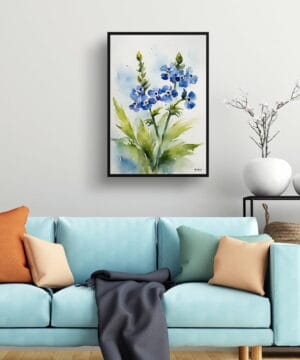 Chinese Forget-me-not Watercolour Botanical Art Print - Cynoglossum Amabile Framed Plant Wall Art 19 Chinese Forget-me-not Watercolour Botanical Art Print - Cynoglossum Amabile Framed Plant Wall Art - Image 6