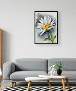 Oxeye Marguerite Watercolour Botanical Art Print - Daisy Framed Plant Wall Art 20 Oxeye Marguerite Watercolour Botanical Art Print - Daisy Framed Plant Wall Art - Image 7