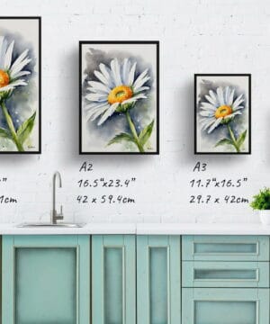 Oxeye Marguerite Watercolour Botanical Art Print - Daisy Framed Plant Wall Art 21 Oxeye Marguerite Watercolour Botanical Art Print - Daisy Framed Plant Wall Art - Image 8