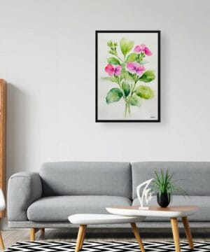 Twinspur Watercolour Botanical Art Print - Diascia Personata Minimalist Framed Plant Wall Art 20 Twinspur Watercolour Botanical Art Print - Diascia Personata Minimalist Framed Plant Wall Art - Image 7