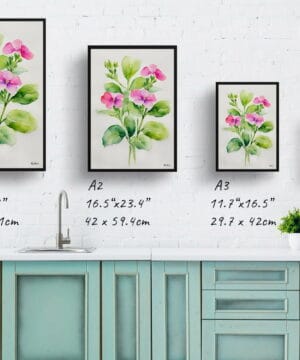Twinspur Watercolour Botanical Art Print - Diascia Personata Minimalist Framed Plant Wall Art 25 Twinspur Watercolour Botanical Art Print - Diascia Personata Minimalist Framed Plant Wall Art - Image 12