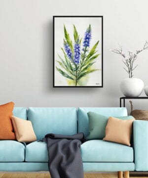 Viper's bugloss Watercolour Botanical Art Print - Echium Vulgare Minimalist Framed Plant Wall Art 23 Viper's bugloss Watercolour Botanical Art Print - Echium Vulgare Minimalist Framed Plant Wall Art - Image 10