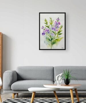Dame's Rocket Watercolour Botanical Art Print - Hesperis Matronalis Minimalist Framed Plant Wall Art 24 Dame's Rocket Watercolour Botanical Art Print - Hesperis Matronalis Minimalist Framed Plant Wall Art - Image 11