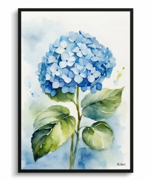 Hortensia Watercolour Botanical Art Print - Hydrangea Framed Plant Wall Art 18 Hortensia Watercolour Botanical Art Print - Hydrangea Framed Plant Wall Art - Image 5