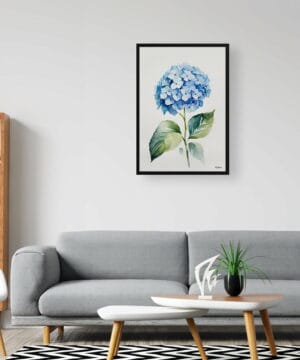 Hortensia Watercolour Botanical Art Print - Hydrangea Minimalist Framed Plant Wall Art 20 Hortensia Watercolour Botanical Art Print - Hydrangea Minimalist Framed Plant Wall Art - Image 7