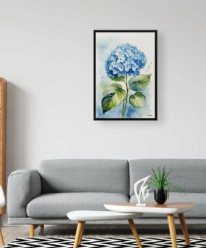 Hortensia Watercolour Botanical Art Print - Hydrangea Framed Plant Wall Art 24 Hortensia Watercolour Botanical Art Print - Hydrangea Framed Plant Wall Art - Image 11