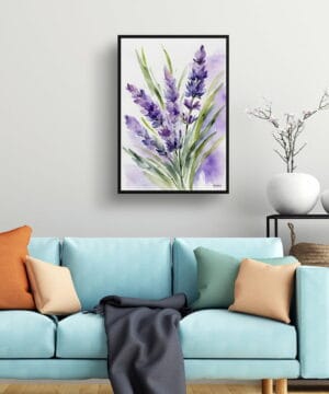 English Lavender Watercolour Botanical Art Print - Framed Plant Wall Art 19 English Lavender Watercolour Botanical Art Print - Framed Plant Wall Art - Image 6