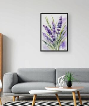 English Lavender Watercolour Botanical Art Print - Framed Plant Wall Art 20 English Lavender Watercolour Botanical Art Print - Framed Plant Wall Art - Image 7