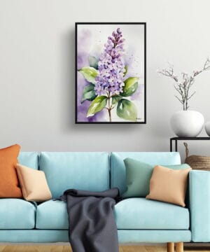 French Lilac Watercolour Botanical Art Print - Framed Plant Wall Art 23 French Lilac Watercolour Botanical Art Print - Framed Plant Wall Art - Image 10