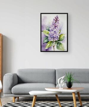 French Lilac Watercolour Botanical Art Print - Framed Plant Wall Art 24 French Lilac Watercolour Botanical Art Print - Framed Plant Wall Art - Image 11