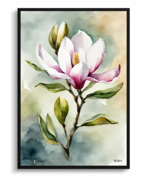 Evergreen Bull Bay Magnolia Watercolour Botanical Art Print - Framed Plant Wall Art 18 Evergreen Bull Bay Magnolia Watercolour Botanical Art Print - Framed Plant Wall Art - Image 5