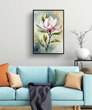 Evergreen Bull Bay Magnolia Watercolour Botanical Art Print - Framed Plant Wall Art 19 Evergreen Bull Bay Magnolia Watercolour Botanical Art Print - Framed Plant Wall Art - Image 6