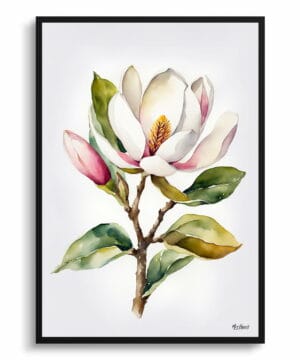 Evergreen Bull Bay Magnolia Watercolour Botanical Art Print - Minimalist Framed Plant Wall Art 22 Evergreen Bull Bay Magnolia Watercolour Botanical Art Print - Minimalist Framed Plant Wall Art - Image 9