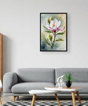Evergreen Bull Bay Magnolia Watercolour Botanical Art Print - Framed Plant Wall Art 20 Evergreen Bull Bay Magnolia Watercolour Botanical Art Print - Framed Plant Wall Art - Image 7