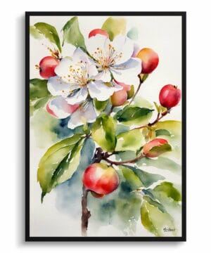 Howgate Wonder Apple Watercolour Botanical Art Print - Malus Domestica Framed Plant Wall Art 22 Howgate Wonder Apple Watercolour Botanical Art Print - Malus Domestica Framed Plant Wall Art - Image 9