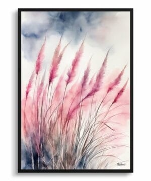 Hairawn Muhly Watercolour Botanical Art Print - Muhlenbergia capillaris Framed Plant Wall Art 18 Hairawn Muhly Watercolour Botanical Art Print - Muhlenbergia capillaris Framed Plant Wall Art - Image 5