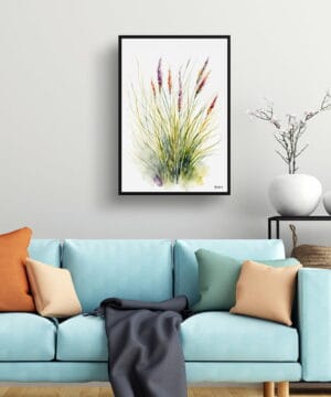 Hairawn Muhly Watercolour Botanical Art Print - Muhlenbergia capillaris Minimalist Framed Plant Wall Art 19 Hairawn Muhly Watercolour Botanical Art Print - Muhlenbergia capillaris Minimalist Framed Plant Wall Art - Image 6