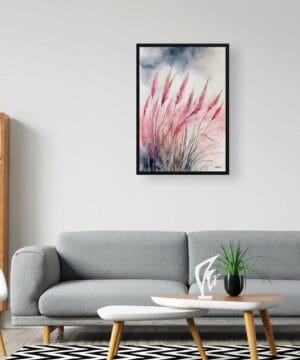 Hairawn Muhly Watercolour Botanical Art Print - Muhlenbergia capillaris Framed Plant Wall Art 24 Hairawn Muhly Watercolour Botanical Art Print - Muhlenbergia capillaris Framed Plant Wall Art - Image 11