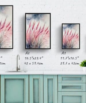 Hairawn Muhly Watercolour Botanical Art Print - Muhlenbergia capillaris Framed Plant Wall Art 25 Hairawn Muhly Watercolour Botanical Art Print - Muhlenbergia capillaris Framed Plant Wall Art - Image 12