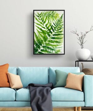 Sensitive Fern Watercolour Botanical Art Print - Onoclea Sensibilis Framed Plant Wall Art 19 Sensitive Fern Watercolour Botanical Art Print - Onoclea Sensibilis Framed Plant Wall Art - Image 6