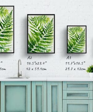 Sensitive Fern Watercolour Botanical Art Print - Onoclea Sensibilis Framed Plant Wall Art 25 Sensitive Fern Watercolour Botanical Art Print - Onoclea Sensibilis Framed Plant Wall Art - Image 12