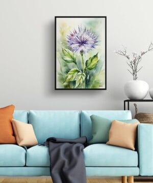 Cotton Scotch thistle Watercolour Botanical Art Print - Onopordum Acanthium Framed Plant Wall Art 19 Cotton Scotch thistle Watercolour Botanical Art Print - Onopordum Acanthium Framed Plant Wall Art - Image 6