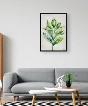 Cotton Scotch thistle Watercolour Botanical Art Print - Onopordum Acanthium Minimalist Framed Plant Wall Art 20 Cotton Scotch thistle Watercolour Botanical Art Print - Onopordum Acanthium Minimalist Framed Plant Wall Art - Image 7