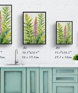 Royal fern Watercolour Botanical Art Print - Osmunda Regalis Framed Plant Wall Art 21 Royal fern Watercolour Botanical Art Print - Osmunda Regalis Framed Plant Wall Art - Image 8