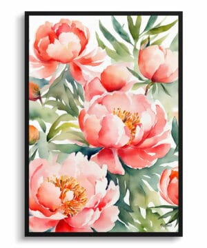 Herbaceous Watercolour Botanical Art Print - Peony Framed Plant Wall Art 18 Herbaceous Watercolour Botanical Art Print - Peony Framed Plant Wall Art - Image 5