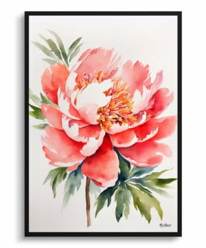 Herbaceous Watercolour Botanical Art Print - Peony Minimalist Framed Plant Wall Art 18 Herbaceous Watercolour Botanical Art Print - Peony Minimalist Framed Plant Wall Art - Image 5
