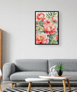 Herbaceous Watercolour Botanical Art Print - Peony Framed Plant Wall Art 20 Herbaceous Watercolour Botanical Art Print - Peony Framed Plant Wall Art - Image 7