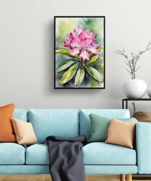 Azalea Watercolour Botanical Art Print - Rhododendron Framed Plant Wall Art 23 Azalea Watercolour Botanical Art Print - Rhododendron Framed Plant Wall Art - Image 10