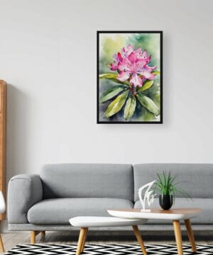 Azalea Watercolour Botanical Art Print - Rhododendron Framed Plant Wall Art 20 Azalea Watercolour Botanical Art Print - Rhododendron Framed Plant Wall Art - Image 7