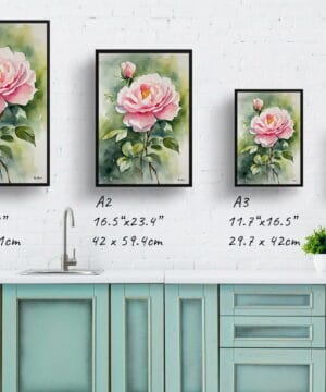 Rose Watercolour Botanical Art Print - Rosa Madame Alfred Carriére Framed Plant Wall Art 24 Rose Watercolour Botanical Art Print - Rosa Madame Alfred Carriére Framed Plant Wall Art - Image 11