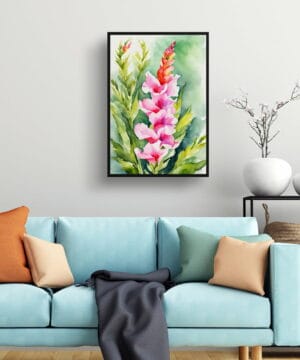 Dragon flower Watercolour Botanical Art Print - Snapdragon Framed Plant Wall Art 23 Dragon flower Watercolour Botanical Art Print - Snapdragon Framed Plant Wall Art - Image 10