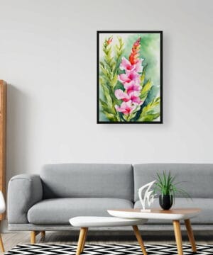 Dragon flower Watercolour Botanical Art Print - Snapdragon Framed Plant Wall Art 24 Dragon flower Watercolour Botanical Art Print - Snapdragon Framed Plant Wall Art - Image 11