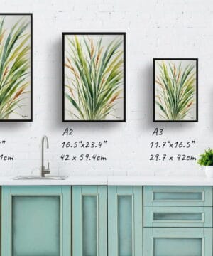 Peruvian feather grass Watercolour Botanical Art Print - Stipa ichu Minimalist Framed Plant Wall Art 21 Peruvian feather grass Watercolour Botanical Art Print - Stipa ichu Minimalist Framed Plant Wall Art - Image 8