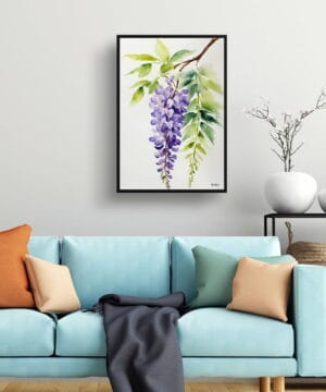 Burford Watercolour Botanical Art Print - Wisteria x Valderi Minimalist Framed Plant Wall Art 23 Burford Watercolour Botanical Art Print - Wisteria x Valderi Minimalist Framed Plant Wall Art - Image 10