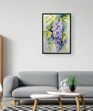 Burford Watercolour Botanical Art Print - Wisteria x Valderi Framed Plant Wall Art 24 Burford Watercolour Botanical Art Print - Wisteria x Valderi Framed Plant Wall Art - Image 11