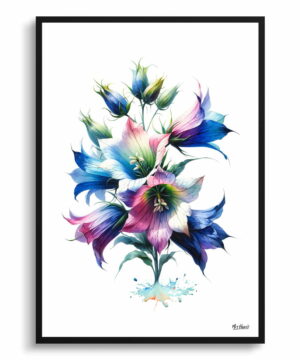 Bellflower (Campanula) Watercolour Painting Style Art Print - Illustration Framed Plant Wall Art 18 Bellflower (Campanula) Watercolour Painting Style Art Print - Illustration Framed Plant Wall Art - Image 5