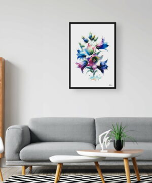 Bellflower (Campanula) Watercolour Painting Style Art Print - Illustration Framed Plant Wall Art 24 Bellflower (Campanula) Watercolour Painting Style Art Print - Illustration Framed Plant Wall Art - Image 11