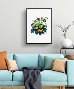 Big Leaved Pepper Vine (Ampelopsis megalophylla) Watercolour Painting Style Art Print - Illustration Framed Plant Wall Art 23 Big Leaved Pepper Vine (Ampelopsis megalophylla) Watercolour Painting Style Art Print - Illustration Framed Plant Wall Art - Image 10
