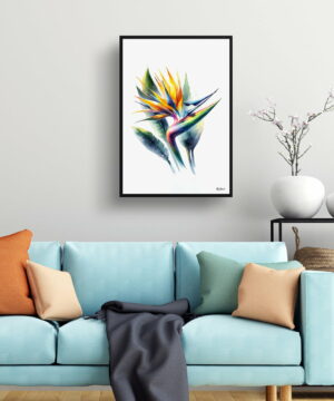 Bird of Paradise (Strelitzia) Watercolour Painting Style Art Print - Illustration Framed Plant Wall Art 19 Bird of Paradise (Strelitzia) Watercolour Painting Style Art Print - Illustration Framed Plant Wall Art - Image 6